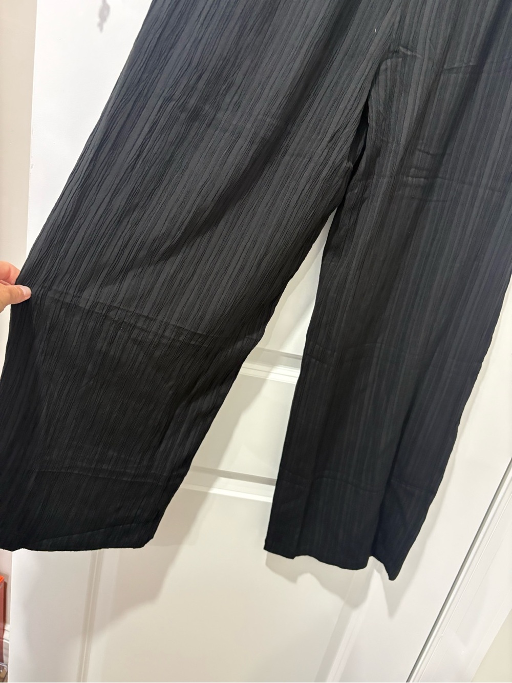 Women's Black Boot-Cut Wide-Leg Pants
